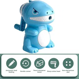 colorbee Compact Adjustable Cute Handle Pencil Sharpener with Creative Cartoon Shape Dragon Shape Color Pencil Sharpener Kids Cute Cartoon Safe School Stationery Sharpeners image 3