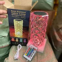 RuHaNest Diamond Table Lamp, 16 Color Changing RGB Touch & Remote, USB Charging, Crystal Table Lamp image 2