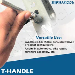 wolzook 1/4" Drive T-Handle Socket Set with 8, 10, 11, 12mm with 2in1 Screwdriver Socket Set image 5