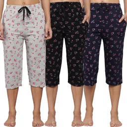 trendy world Women Multicolor Capri-picture-28