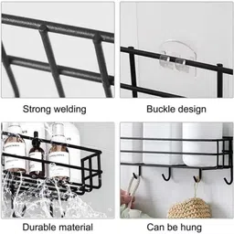 riddhi store good HOOK SHELF Iron Wall Shelf image 3