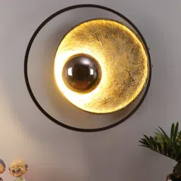 Jonathan Metal LED Novelty Wall Light (Black & Gold)-image-85