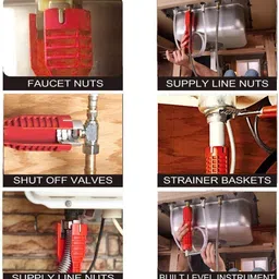 nsusu BATHROOM FITTING WRENCH C Faucet And Sink Wrench Water C Shaped Pipe Installer,Basin Wrench Tool C Sink Tap Faucet image 5