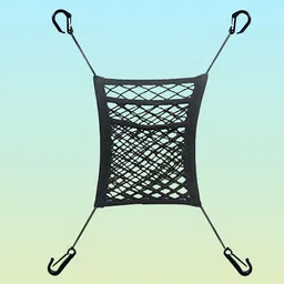 utxrax 3-Layer Car Mesh Organizer, Seat Back Net Bag, Automotive Seat Back Organizers, Car Multi Pocket image 1