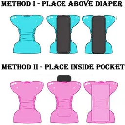 alya Pack Of 3 Premium Quality Adjustable Waterproof Reusable Cloth Diaper Nappie (Without Insert) For Infants /Toddlers/New Borns I Age 0-24 Months (PI,G,OR) image 5