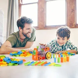 toyachi 40 Pcs Domino Train Toy Set With Lights and Sounds Multicolour13 image 5