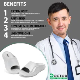 doctor health super soft Newlaunch|Diabetic|Orthopedic|Lightweight|Antiskid|Fashionable| Flip Flops Men Slippers image 5
