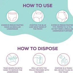 evereve Ultra Absorbent Disposable Period Panties, L-XL, 10 Pcs Per Pack(Pack of 2) Sanitary Pad image 5