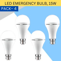 guggu 15W Rechargeable Inverter LED Bulb with Upto 4H.Power Cut Lighting Pack of_4D272 4 hrs Bulb Emergency Light-picture-30