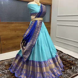 shree creation Woven Bollywood Art Silk Saree image 3