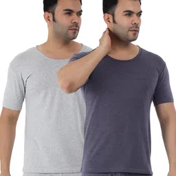 Selfcare Selfcare Men Polycotton Lycra Solid Thermal Half Sleeve Round Neck Top|SW1104 Men Top Thermal-picture-13
