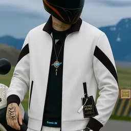 futse peno Men Striped Casual Jacket image 2