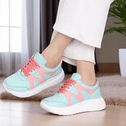 headlook Stylish Green Running Sneakers & Comfortable Walking shoe (S5501) Sneakers For Women image 2