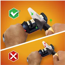 zebify Knife Sharpener 3 Stage Sharpening Tool Knife Sharpening Steel image 4