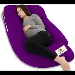 ultra soft j shaped Polyester Fibre Solid Pregnancy Pillow Pack of 1-image-91