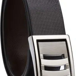 boomslang Men Formal, Casual Black, Black Genuine Leather Reversible Belt image 2