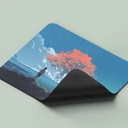 ARTOLIC Young boy looking giant autumn tree Mouse Pad for Office & Gaming, Non-Slip Non Slip Base Mousepad image 4