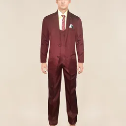 hi kilo thing Men 3 Piece Solid Suit-picture-38