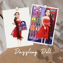 ctc creation Cute Dazzling Doll Set for Kids with Foldable Hands and Leg image 2
