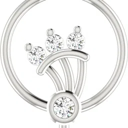 avsar Akshvi 14kt Cubic Zirconia White Gold Nose Wire-picture-19