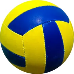 vikas sports Volleyball classic new yellow blue05 size-4 Volleyball - Size: 4 image 1