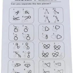 playvista 6 in 1 Metal Puzzle Brain Teaser Challenge IQ Busters Intellectual Toy for Kids image 4