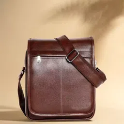 jairaj Brown Men Sling Bag Men Sling Bag extra large image 2