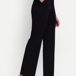 broadstar Women Loose Fit Black Lycra Blend Trousers-picture-15