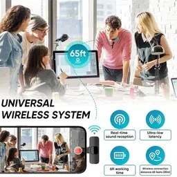 PAPLAJ ENTERPRISES K9 Dual Wireless Microphone,Digital Mini Portable Recording Clip Mic Camera Microphone image 4