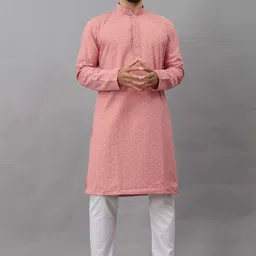 almora Men Viscose Rayon Kurta Pyjama Set image 3