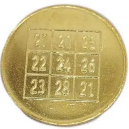 hoiva Traditional Hand made Brass Lakshmi Kubera Yantra Coins- Brass Yantra image 2