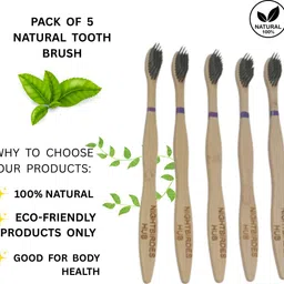 vishwa traders Bamboo Tooth Brush | 100% organic tooth brush | Soft Toothbrush image 2
