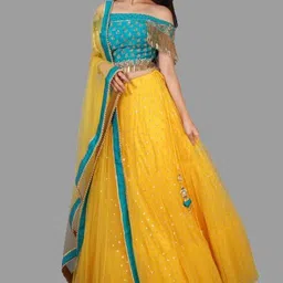 kush fashion Embroidered Semi Stitched Lehenga Choli-picture-21