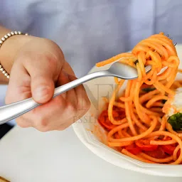 nfi essentials Stainless Steel Fork Set of 6, Premium Table Fruit Forks Set for Home & Kitchen Stainless Steel Dessert Fork, Dinner Fork, Fruit Fork, Salad Fork Set image 3