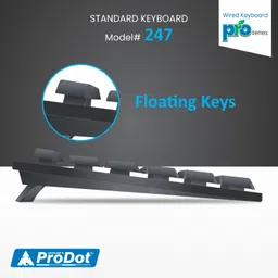 PRODOT Set of 3 High-Performance Floated Key Keyboard And Mouse Combo With USB Hub Combo Set image 2