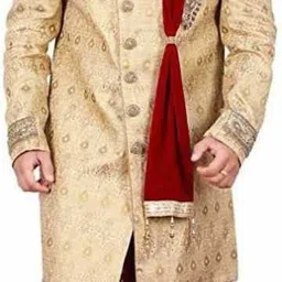 best smart choice Art Silk Self Design Maroon Men Dupatta image 2