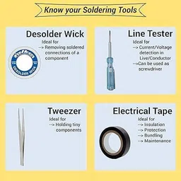 insen soldering iron 30w kit with glue gun, cutter, wire, stand, flux, diy repair set Power & Hand Tool Kit image 3
