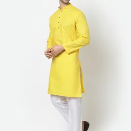 tsarina Men Cotton Blend Kurta Pyjama Set image 3