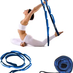 signamio Strap/Stretch Bands 10 Loops Best for Daily Stretching,Fitness,Exercise, Gym Polyester Yoga Strap-picture-28