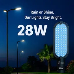 schein 28W Street Light BIS Approved R-97001945| White Bright LED | ROAD |PARKING|SOCIETIES| Waterproof Outdoor Lamp (Pack of 1) Street Light Outdoor Lamp image 5
