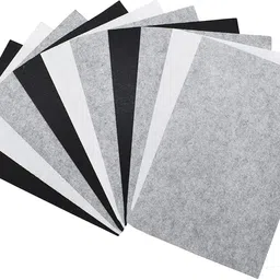 A4 Felt Sheet Grey/Black/White (Set of 10) : Used for Scrapbooking, Craft Projects,-image-53
