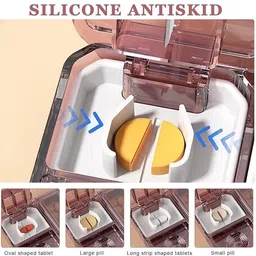 valsheri Pill Crushers & Splitters Pill Tablet Cutter, 3 in 1 Multifunctional Medicine Kit with Sharp Blade Cutter na Pill Crushers & Splitters image 3