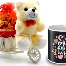 midiron Sweet Gifts Pack for Sister on Her Birthday, Anniversary, Rakhi, Rakshabandhan, Bhaidooj and any other special ocassion IZ19CyChoco20TCMU-DTSister-036 Ceramic, Plastic Gift Box-picture-27