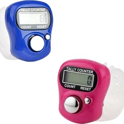amur pack of 2 Mini Hand Tally Counter Finger Ring Digital Electronic Head Count 64 Digital Tally Counter-picture-39