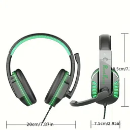 punnkfunnk A10 Over Ear Gaming Headset with Mic Wired Gaming Headset image 2