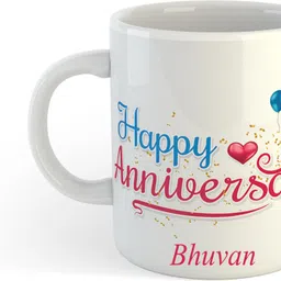 uniarawalas Happy Anniversary bhuvan Name Ceramic Coffee Mug-picture-20