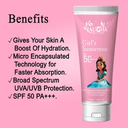 laugha Sunscreen - SPF 50 PA+++ Sunscreen SPF 50 Eco Lightweight For Girls | PA+++ | UVA UVB Sun Protection image 3