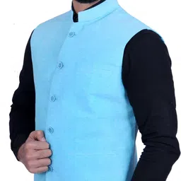 w s textile Solid Men Waistcoat image 3