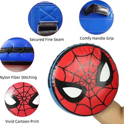 proberos Round PU Kicking Pad for Kids Teens with Dual Hand Straps Cartoon Print Kicking Shield image 3