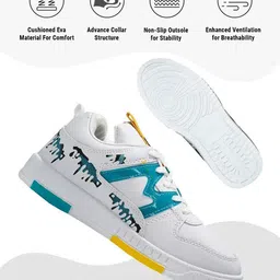 asian Tarzan-03 White Sneakers,Canvas,Loafers,Stylish Sneakers For Men image 5